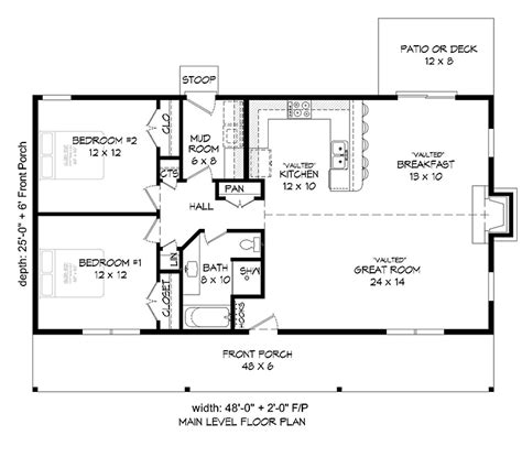 2 bed ranch house plans - Details Quick Look Save Plan. #109-1013. Details Quick Look Save Plan. #109-1179. Details Quick Look Save Plan. #109-1029. Details Quick Look Save Plan. This small two-bedroom ranch house plan is striking and space efficient. The 953 sq ft plan offers vaulted ceilings, a fireplace, and a spacious front porch.